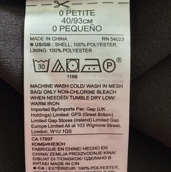 Banana Republic Women Sleeveless Wide Leg Pleated Pockets Cropped Jumper 0P - Picture 11 of 12